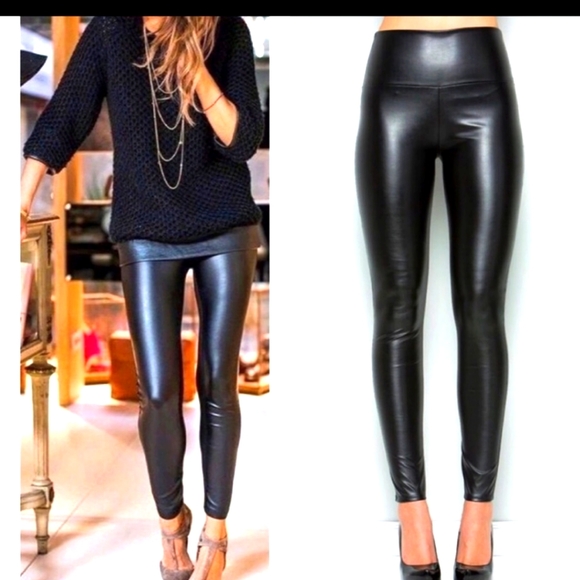 New Mix Pants - 🎉 Black Faux Leather Stretch Leggings🎉